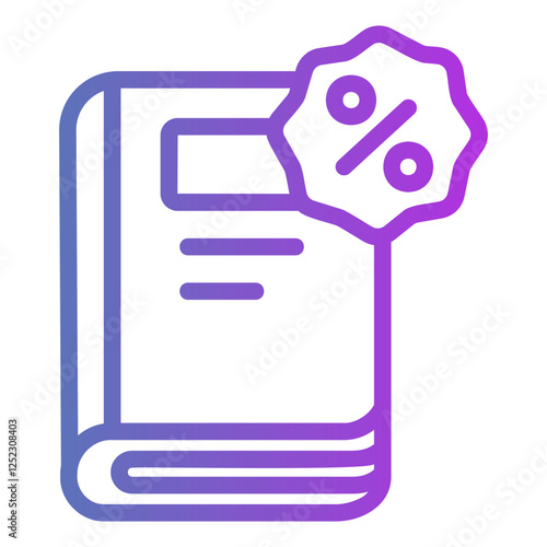 book discount Gradient icon