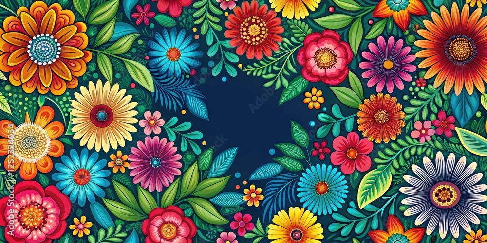 A stylized and modern floral pattern featuring bold and bright colors, abstract flowers, geometric patterns, colorful patterns, modern style, bold colors A stylized and modern floral pattern featuring bold and bright colors, abstract flowers, geometric patterns, colorful patterns, modern style, bold colors