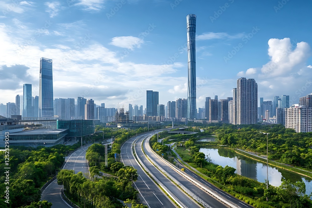 Obraz premium View of Shanghai Pudong skyscrapers in Shanghai, China