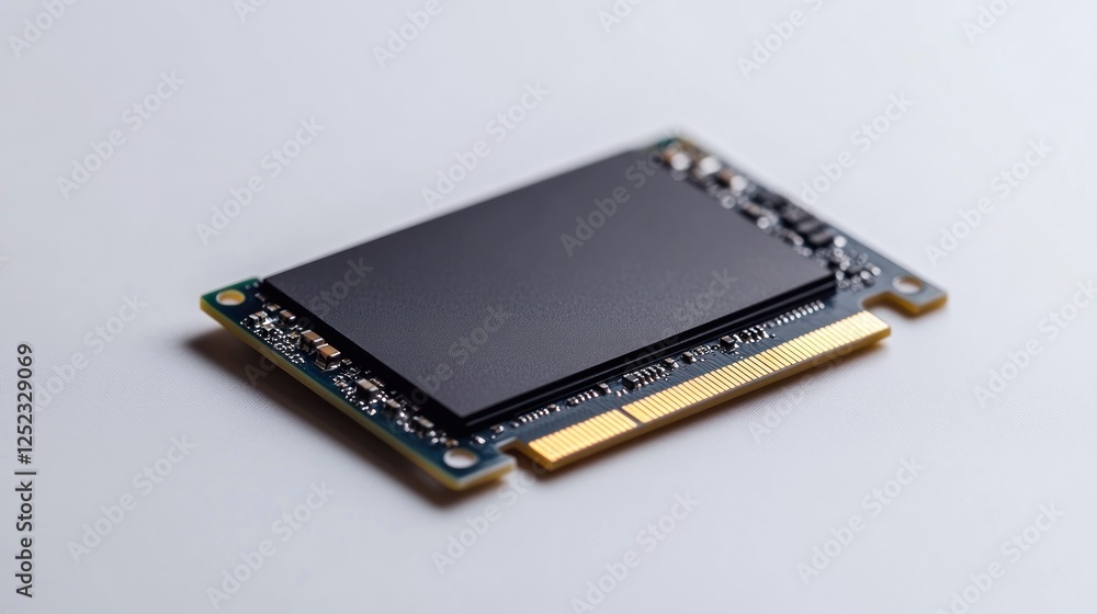 Compact computer memory card on white background Compact computer memory card on white background
