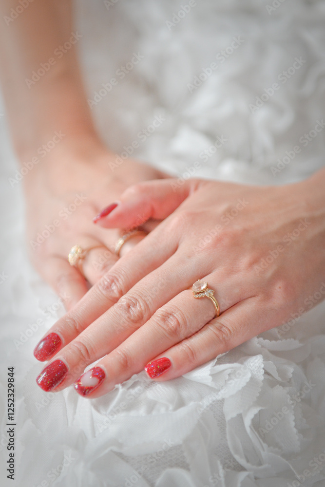Closeup shot of the hands of a woman showing her wedding or engagement ring
Closeup shot of the hands of a woman showing her wedding or engagement ring