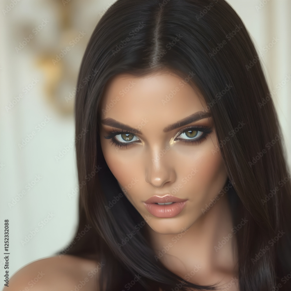 Sofisticación y modernidad en una imagen de belleza cautivadora. Sofisticación y modernidad en una imagen de belleza cautivadora.