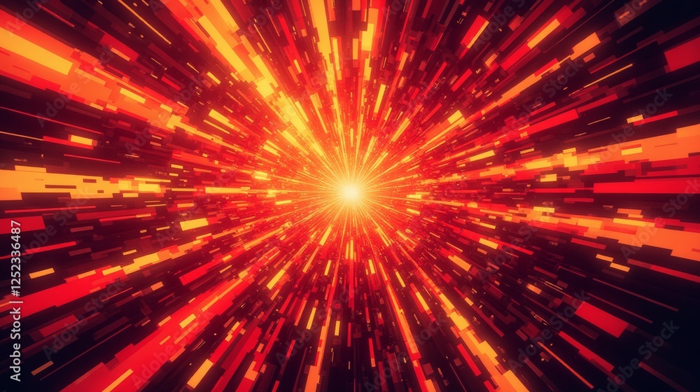 Vibrant Explosion of Light and Color in Abstract Digital Artwork Vibrant Explosion of Light and Color in Abstract Digital Artwork