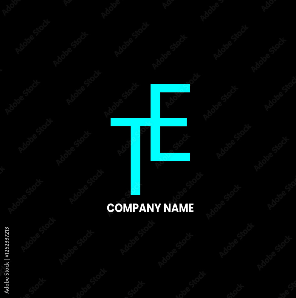 TE abstract logo design TE abstract logo design