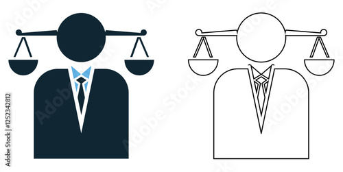 Paralegal icon vector, legal assistance, law, and justice, legal firms, courts, and documentation, pictogram symbol ui and ux design, glyphs and stroke line