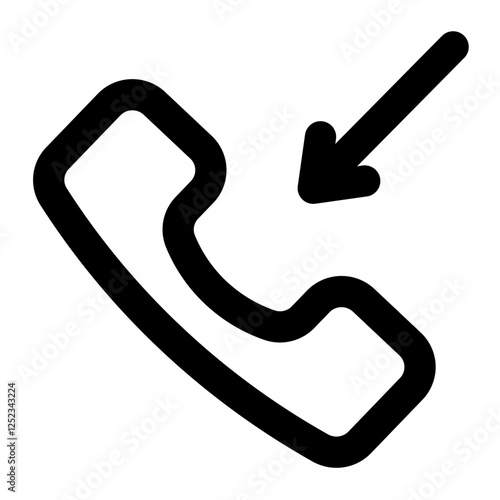 incoming call icon for illustration