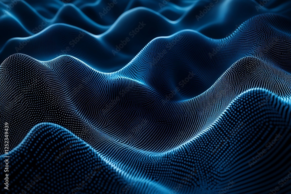 Obraz premium Abstract blue wavy background.