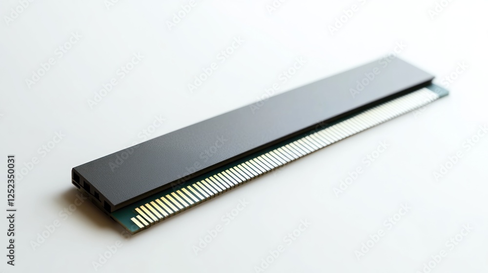 Computer memory expansion card on white background Computer memory expansion card on white background