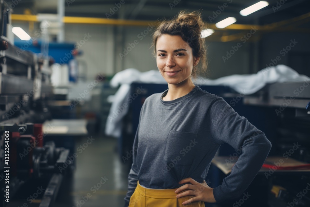 Fototapeta premium Portrait of a female owner of a large printing factory