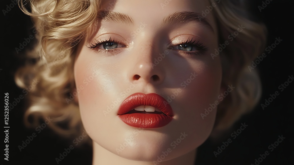 Fototapeta premium Portrait of a 80s woman