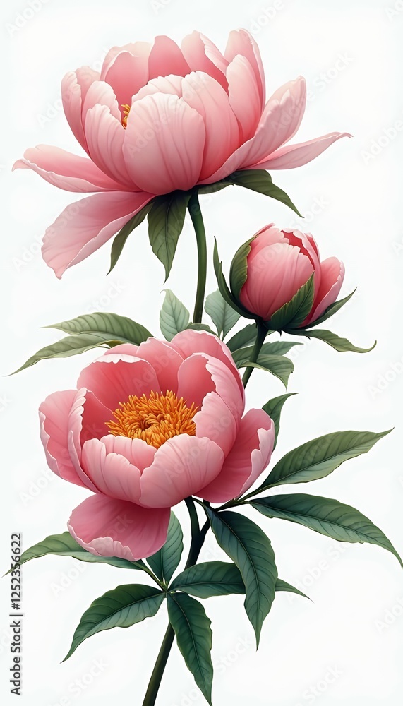 peonies olated etc spring background flowers mockups invitation layouts cards peony flower peony floral spring nature blossom flora bloom ornament illustration summer botanical gratitude beauty