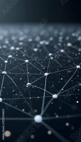 Obraz na płótnie panoramic digital forming view nodes ecosystem representation a minimalist interconnected panoramic view abstract design digital concept interconnected node ecosystem innovation communication sleek w salonie