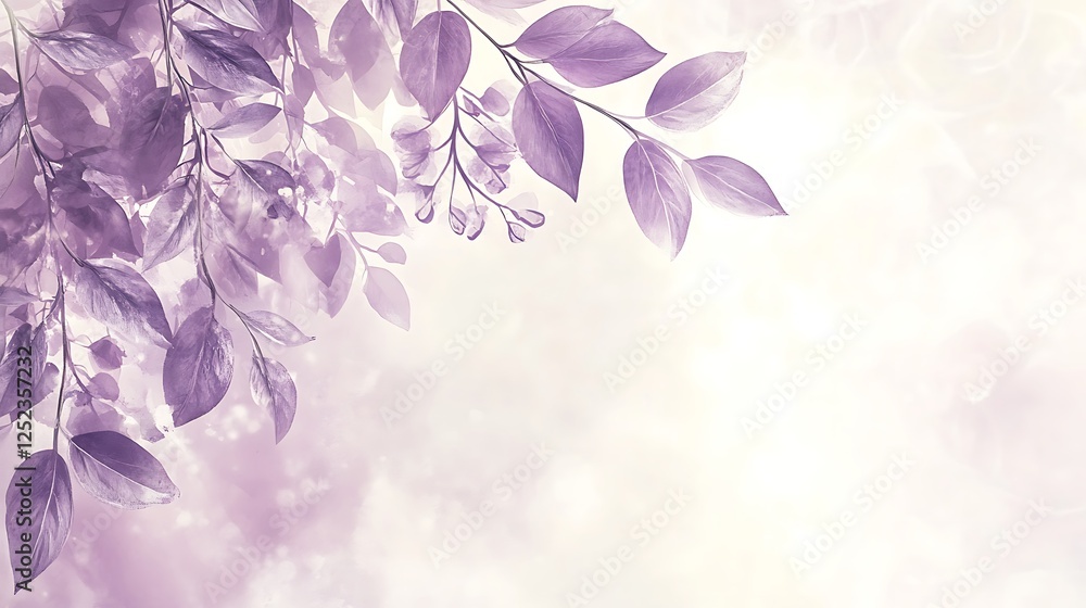 Lavender Leaves and Blossoms Softly Illuminated Lavender Leaves and Blossoms Softly Illuminated