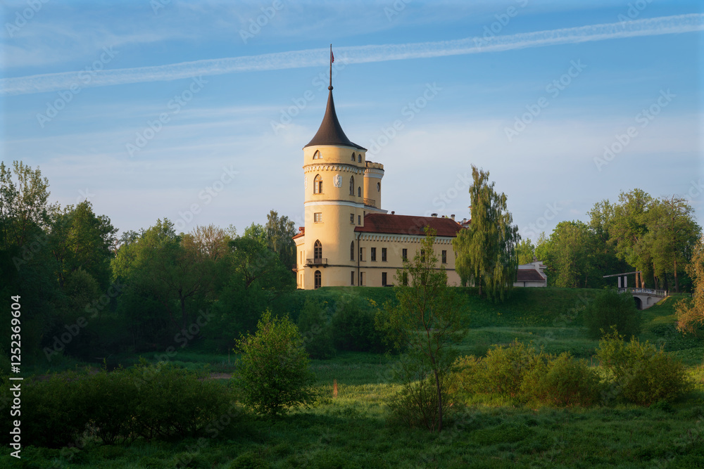 View of the Castle of the Russian Emperor Paul I-Marienthal (BIP fortress) on a sunny summer day, Pavlovsk, Saint Petersburg, Russia View of the Castle of the Russian Emperor Paul I-Marienthal (BIP fortress) on a sunny summer day, Pavlovsk, Saint Petersburg, Russia