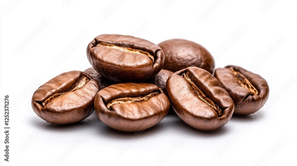 Detailed Macro Shot of Coffee Beans with Dramatic Lighting. Generative AI Detailed Macro Shot of Coffee Beans with Dramatic Lighting. Generative AI