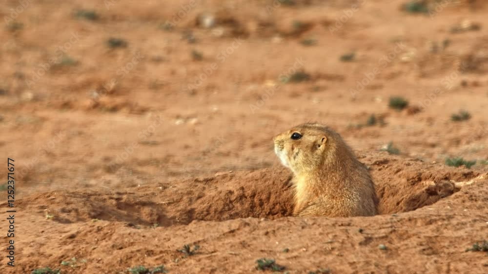 Prairie dogs foraging for food, outside their borrows, in the Caprock Canyons State Park, Quitaque, Texas. Prairie dogs foraging for food, outside their borrows, in the Caprock Canyons State Park, Quitaque, Texas.