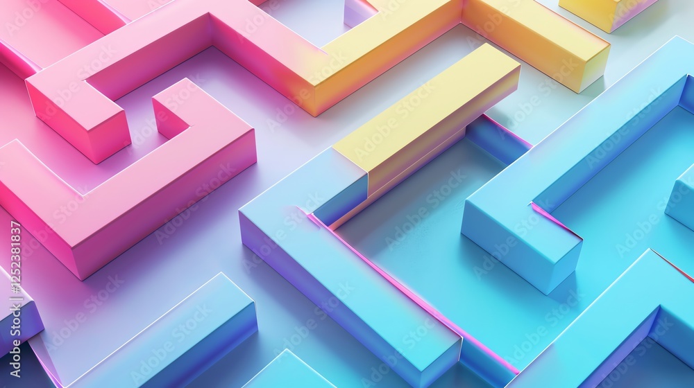 Fototapeta premium An abstract background with a geometric pattern of colorful squares.