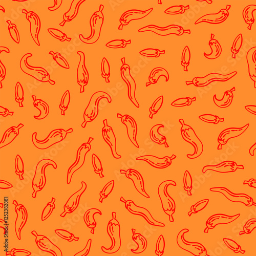 chili pattern Background. vintage chili background. pepper pattern background. chili doodle pattern background. hot chili pattern background.