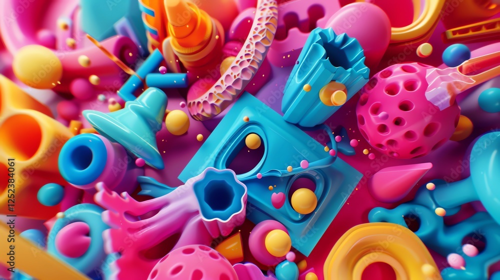 A colorful 3D abstract background with geometric shapes. A colorful 3D abstract background with geometric shapes.