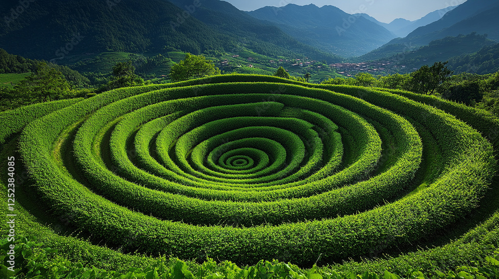 Aerial view of a green valley with a spiral vineyard pattern under clear midday skies, showcasing vibrant vegetation and a modern bright tone, leaving space for captions on the side.
Aerial view of a green valley with a spiral vineyard pattern under clear midday skies, showcasing vibrant vegetation and a modern bright tone, leaving space for captions on the side.