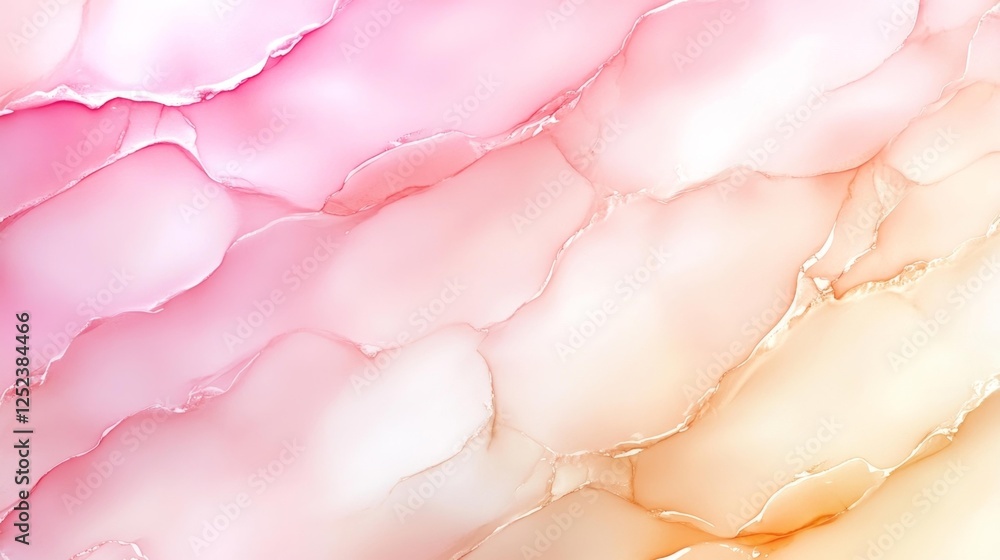 Obraz premium Abstract gradient with pink white and orange tones creating smooth liquid texture. Generative AI