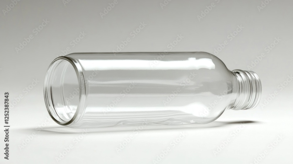 Empty glass bottle on white background; product packaging (1) Empty glass bottle on white background; product packaging (1)