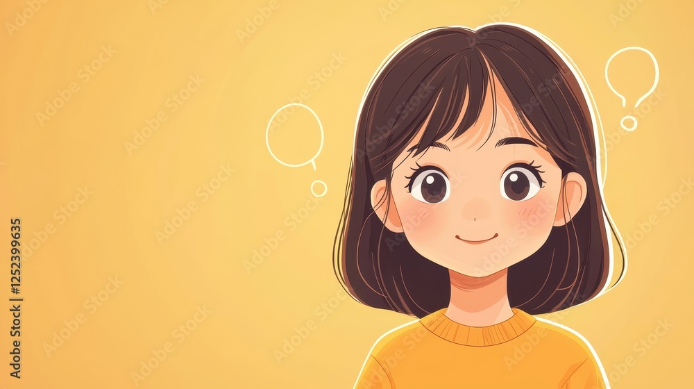 Curious young girl digital art studio setting cheerful atmosphere front view wonder and imagination