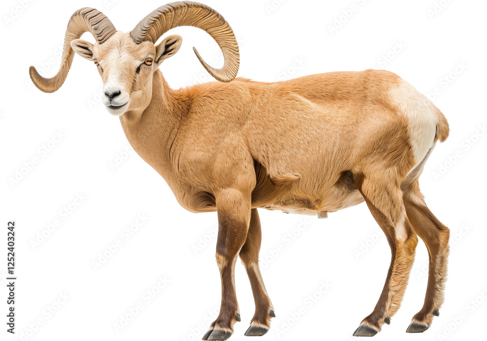 Barbary sheep isolated on white background png transparent clipart. Barbary sheep isolated on white background png transparent clipart.