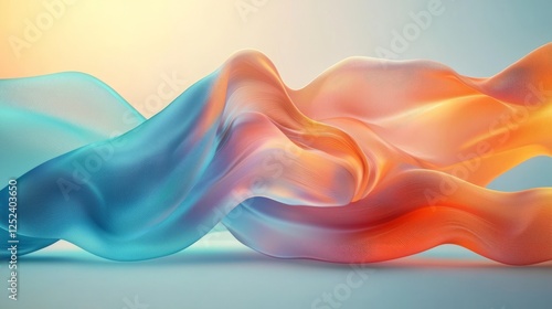 Wallpaper Mural Colorful Abstract Wave in Soft Light Torontodigital.ca