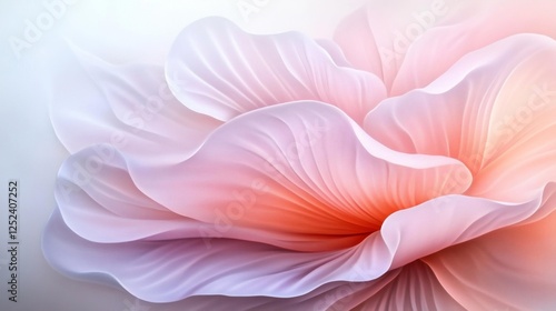 Wallpaper Mural Elegant Soft Flower in Pale Pink and White Hues. Generative AI Torontodigital.ca