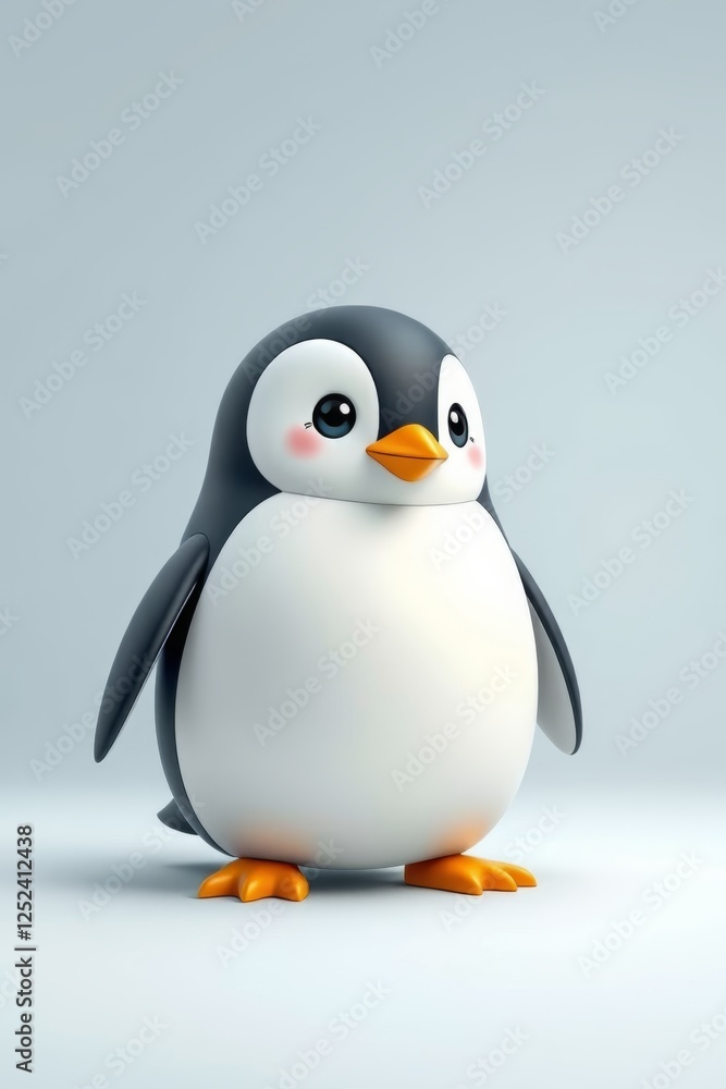 Fototapeta premium a close up of a penguin with a white and black face