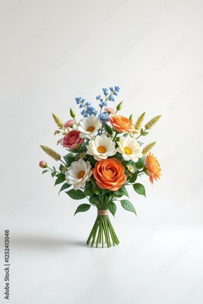 Fototapeta premium there is a bouquet of flowers that is on a table