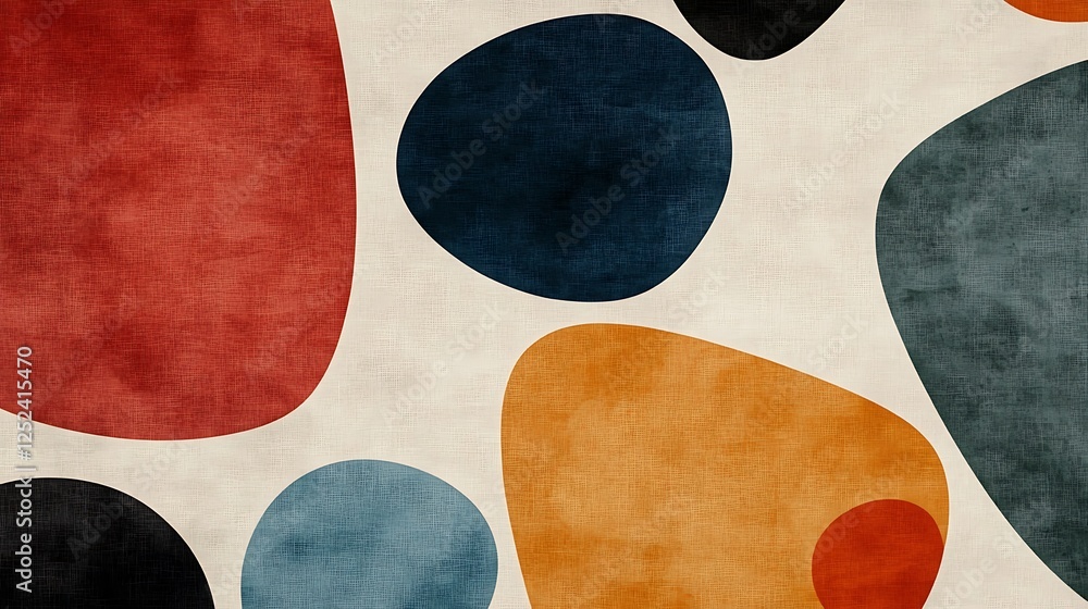 Abstract Organic Shapes in Earthy Tones Abstract Organic Shapes in Earthy Tones
