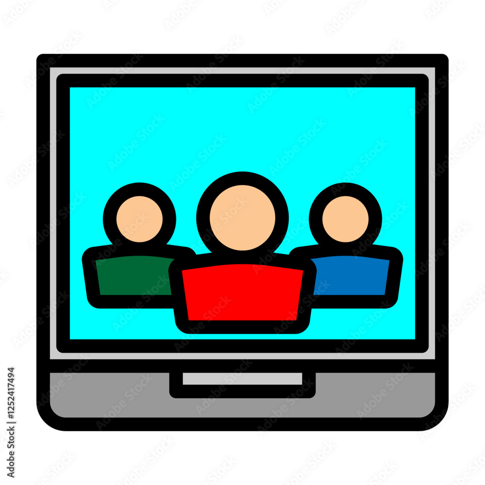 Webinar Chat Vector Filled Icon Design Webinar Chat Vector Filled Icon Design
