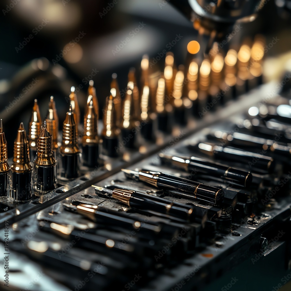 Close-up of precision tools arranged neatly, showcasing craftsmanship and technology. Close-up of precision tools arranged neatly, showcasing craftsmanship and technology.