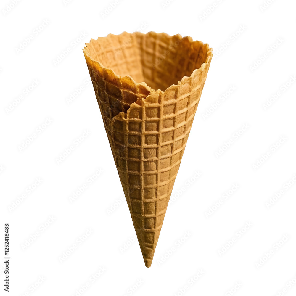 Empty cone isolated on transparent background