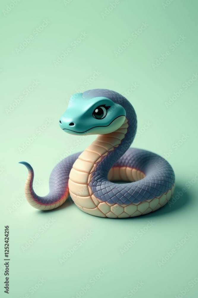 Fototapeta premium there is a toy snake that is sitting on a table