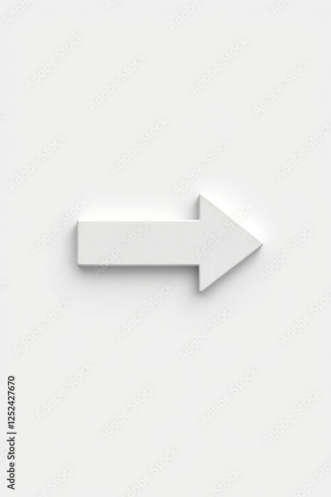there is a white arrow pointing right on a white surface there is a white arrow pointing right on a white surface