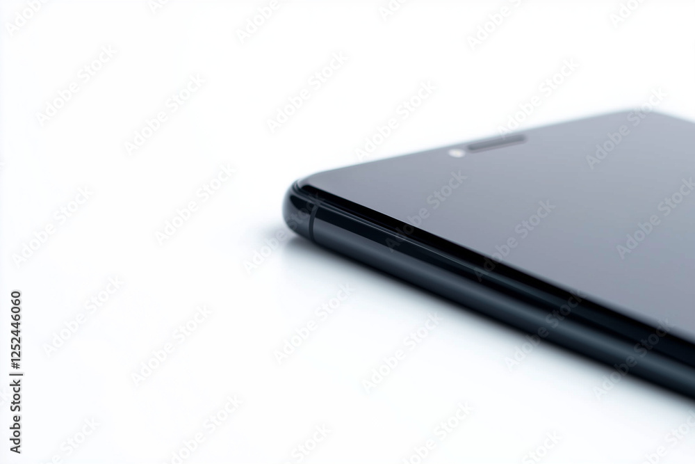 Selective focus smartphone isolated on white background, Touchscreen smartphone on white background. Selective focus smartphone isolated on white background, Touchscreen smartphone on white background.