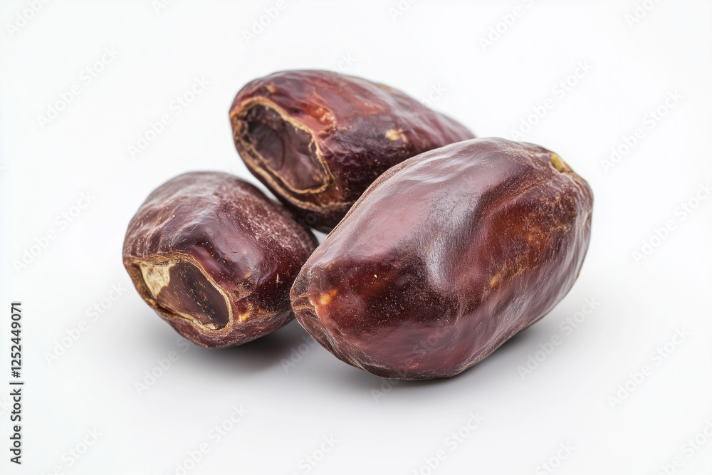 Fototapeta premium Close up shot red beans isolated on white background, Selective focus roasted peanuts on white.