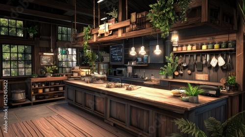 Rustic Kitchen Design with Creative Elements and Natural Accents in a Cozy Atmosphere