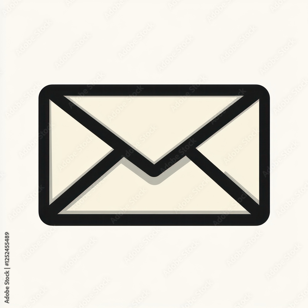 Simple Mail Icon Vector Design for Digital Communication Simple Mail Icon Vector Design for Digital Communication