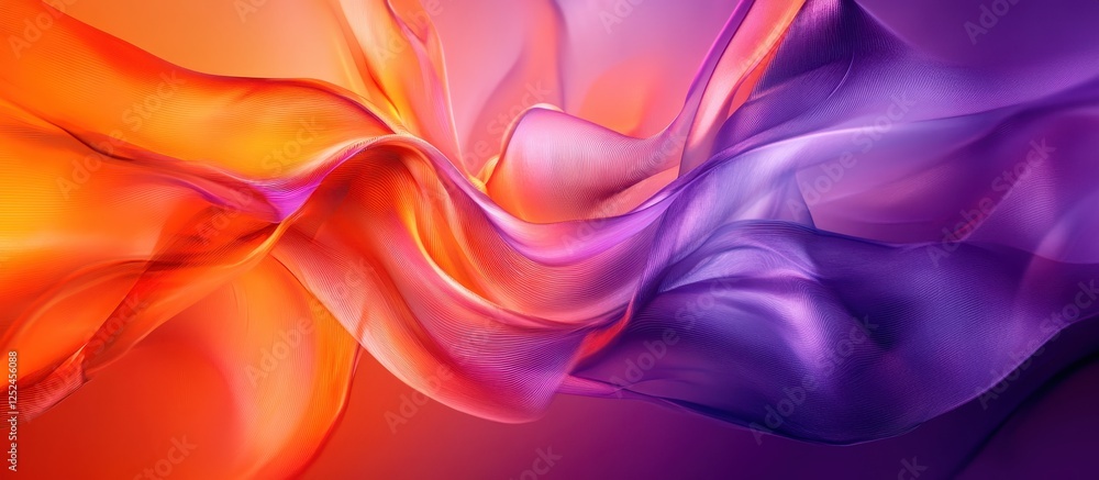Fototapeta premium Abstract vibrant fluid fabric design.