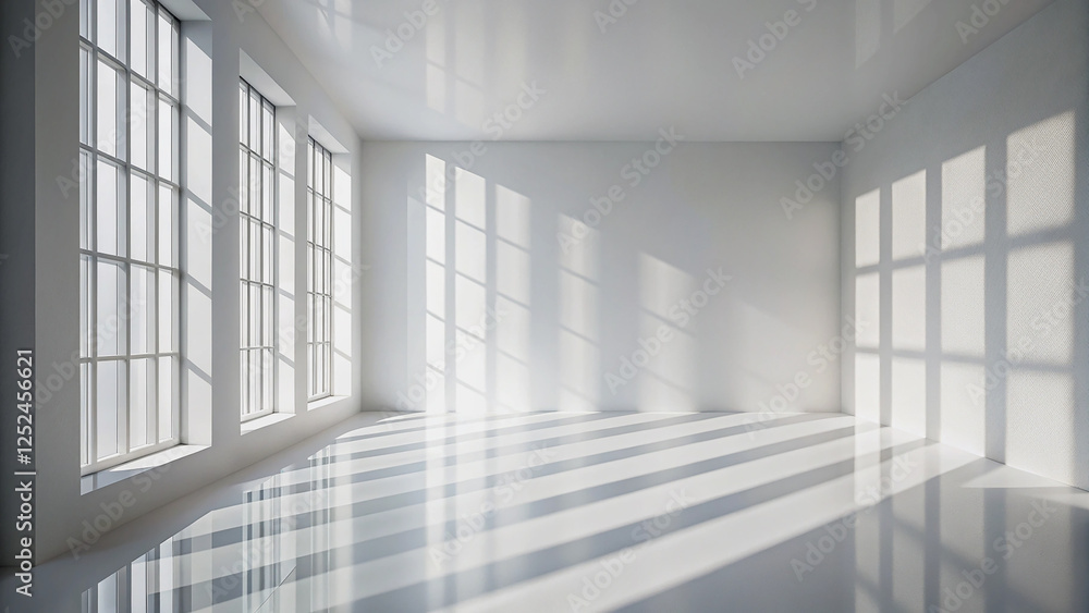 Bright, Empty Room with Large Windows Filled with Natural Light Bright, Empty Room with Large Windows Filled with Natural Light