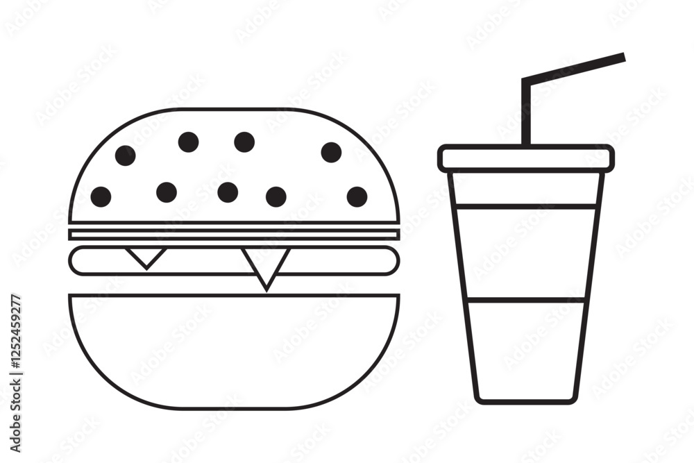 Burger icon vector set. fast food illustration sign collection. food symbol. Burger icon vector set. fast food illustration sign collection. food symbol.