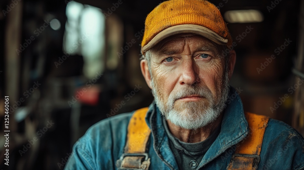 Artisan Worker Close-up in Rustic Workshop with Cozy Lighting and Tools Artisan Worker Close-up in Rustic Workshop with Cozy Lighting and Tools