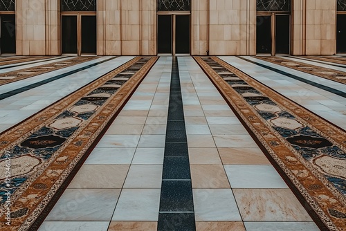 Wallpaper Mural Ornate Carpets Leading to Mosque Doors Torontodigital.ca