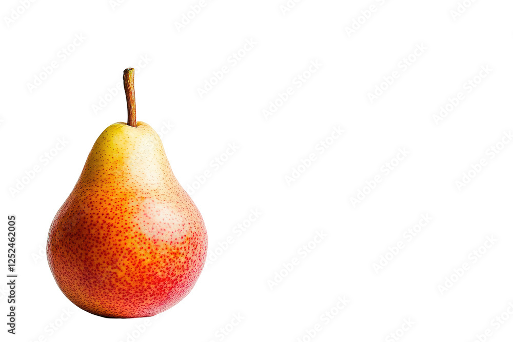 A ripe pear with a stem on top. ,on transparent background. A ripe pear with a stem on top. ,on transparent background.