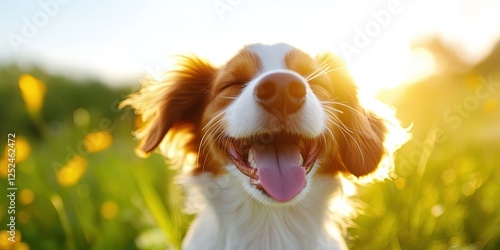 happy cavalier king charles spaniel  photo