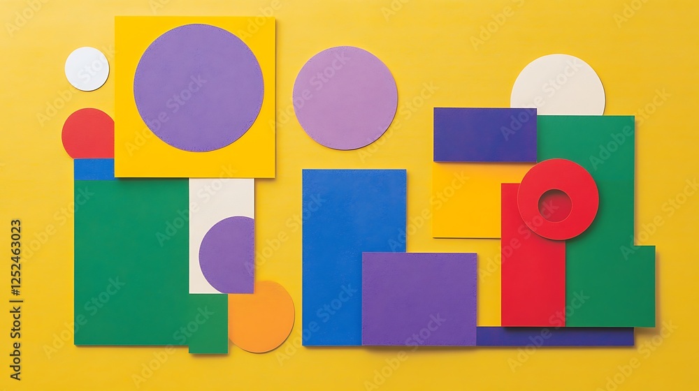 Colorful shapes abstract art background Colorful shapes abstract art background